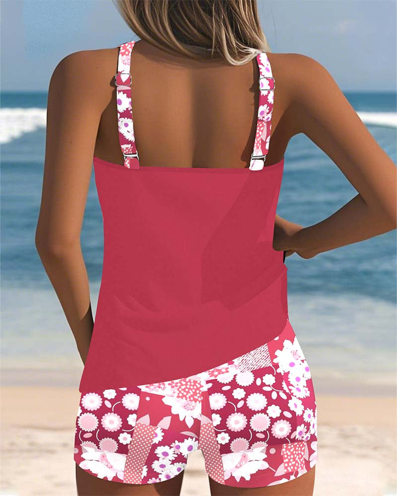 ELISA | Costume da Bagno Due Pezzi con Vestibilità Comoda e Stile Floreale da Spiaggia