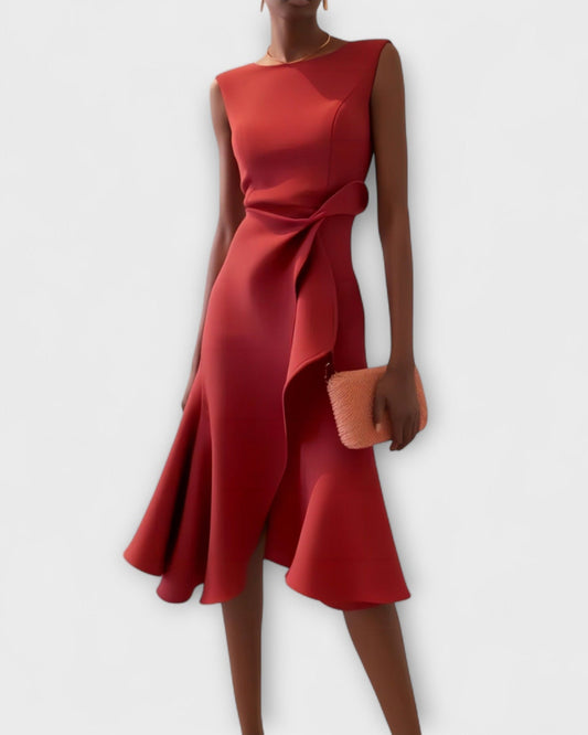Elena - Vestito Svasato con Drappeggio